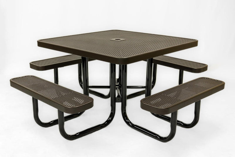 Load image into Gallery viewer, Traditional Square &amp; Round Outdoor Picnic Tables - Coated Outdoor Furniture
