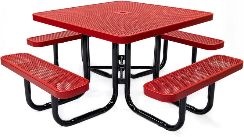 Load image into Gallery viewer, Traditional Square &amp; Round Outdoor Picnic Tables - Coated Outdoor Furniture
