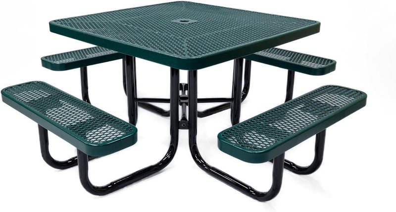 Load image into Gallery viewer, Traditional Square &amp; Round Outdoor Picnic Tables - Coated Outdoor Furniture
