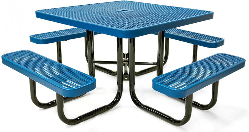 Load image into Gallery viewer, Traditional Square &amp; Round Outdoor Picnic Tables - Coated Outdoor Furniture
