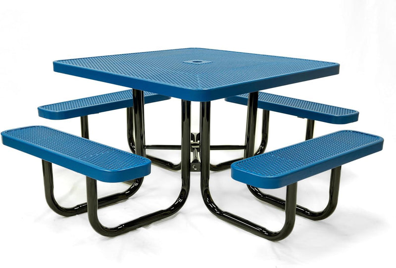 Load image into Gallery viewer, Traditional Square &amp; Round Outdoor Picnic Tables - Coated Outdoor Furniture
