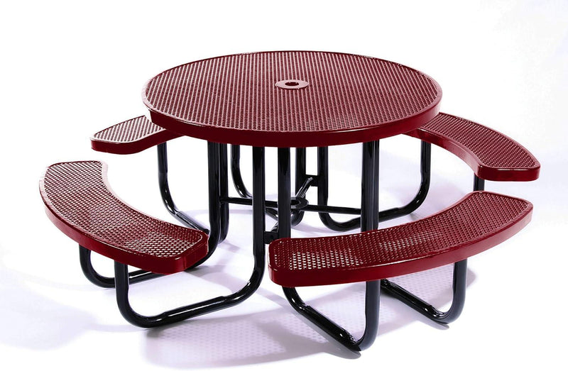 Load image into Gallery viewer, Traditional Square &amp; Round Outdoor Picnic Tables - Coated Outdoor Furniture
