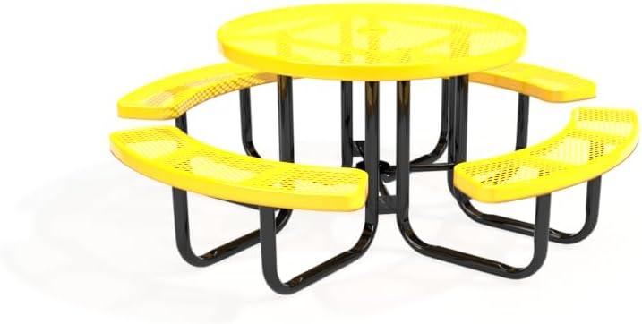 Load image into Gallery viewer, Traditional Square &amp; Round Outdoor Picnic Tables - Coated Outdoor Furniture
