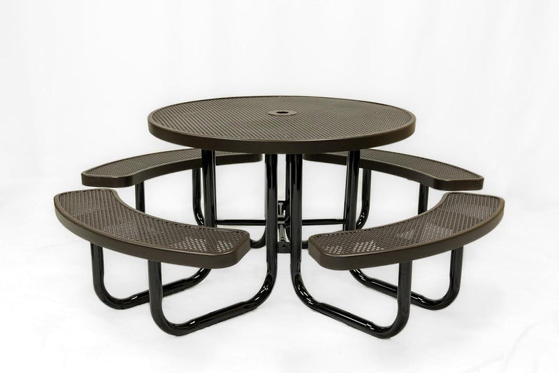 Load image into Gallery viewer, Traditional Square &amp; Round Outdoor Picnic Tables - Coated Outdoor Furniture
