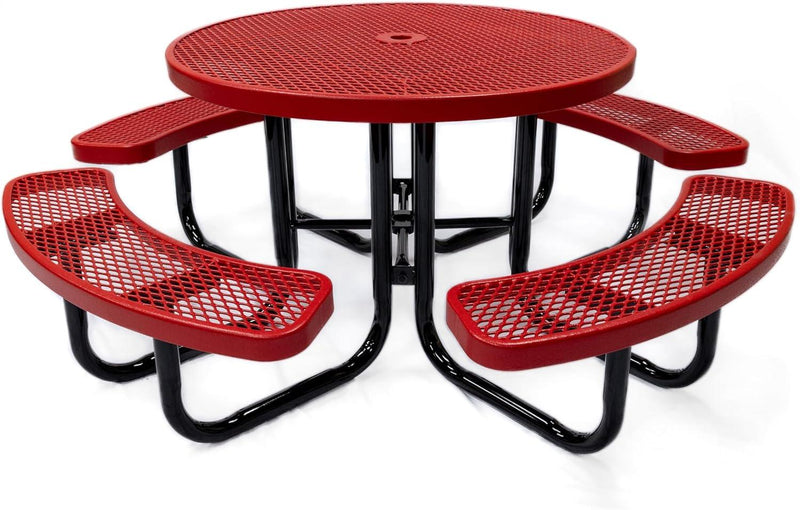 Load image into Gallery viewer, Traditional Square &amp; Round Outdoor Picnic Tables - Coated Outdoor Furniture
