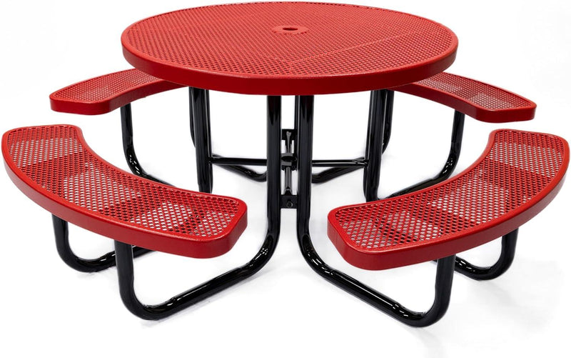 Load image into Gallery viewer, Traditional Square &amp; Round Outdoor Picnic Tables - Coated Outdoor Furniture
