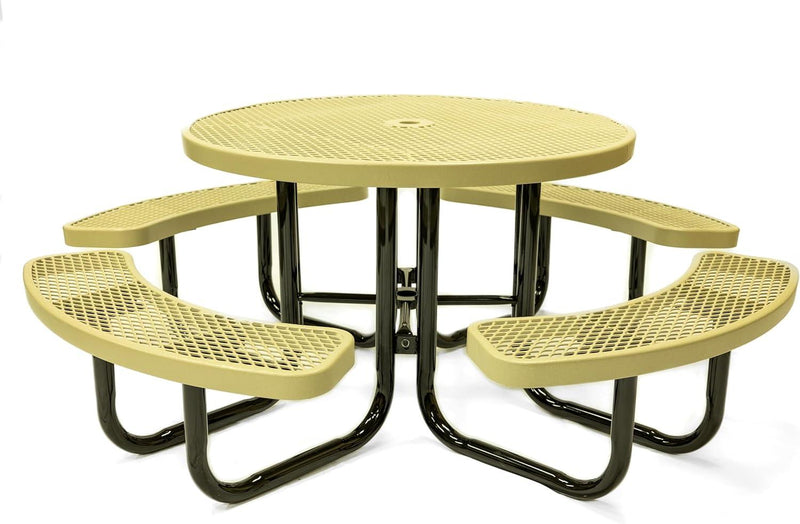 Load image into Gallery viewer, Traditional Square &amp; Round Outdoor Picnic Tables - Coated Outdoor Furniture
