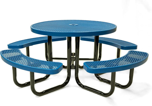 Traditional Square & Round Outdoor Picnic Tables - Coated Outdoor Furniture