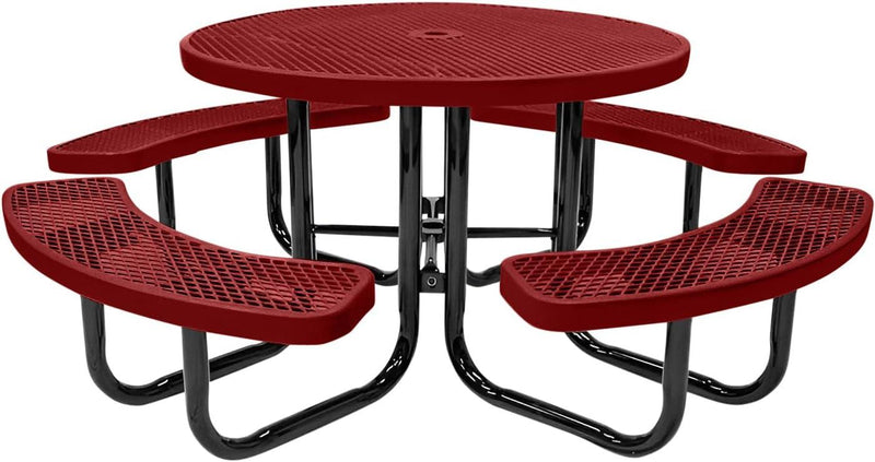 Load image into Gallery viewer, Traditional Square &amp; Round Outdoor Picnic Tables - Coated Outdoor Furniture
