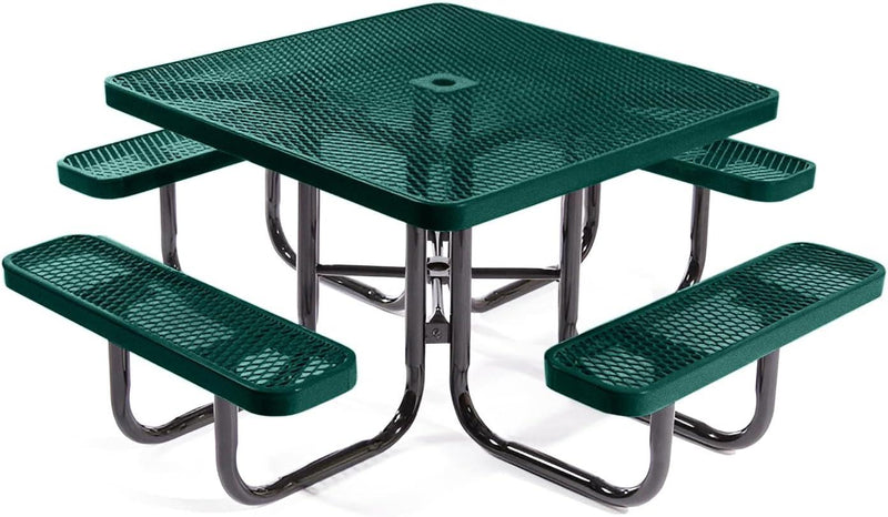 Load image into Gallery viewer, Traditional Square &amp; Round Outdoor Picnic Tables - Coated Outdoor Furniture
