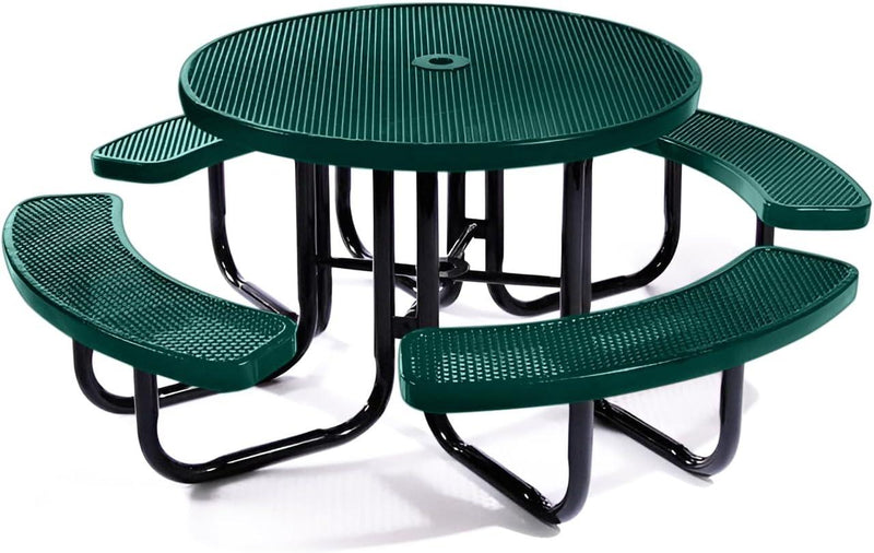 Load image into Gallery viewer, Traditional Square &amp; Round Outdoor Picnic Tables - Coated Outdoor Furniture
