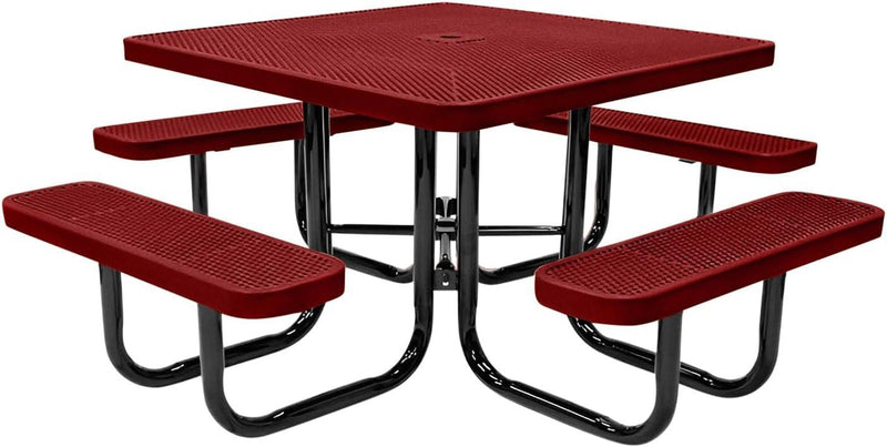 Load image into Gallery viewer, Traditional Square &amp; Round Outdoor Picnic Tables - Coated Outdoor Furniture
