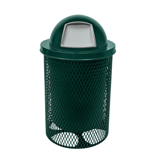 Weatherproof Metal Outdoor Trash Receptacles - Coated Outdoor Furniture