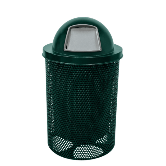 Weatherproof Metal Outdoor Trash Receptacles - Coated Outdoor Furniture