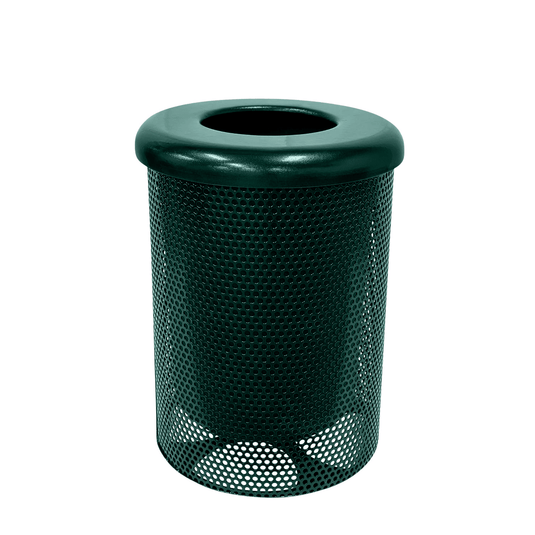 Weatherproof Metal Outdoor Trash Receptacles - Coated Outdoor Furniture