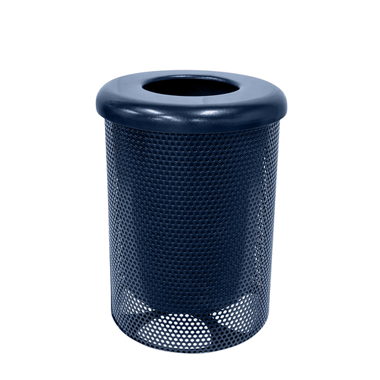 Weatherproof Metal Outdoor Trash Receptacles - Coated Outdoor Furniture