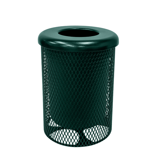 Weatherproof Metal Outdoor Trash Receptacles - Coated Outdoor Furniture