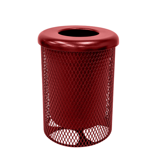 Weatherproof Metal Outdoor Trash Receptacles - Coated Outdoor Furniture