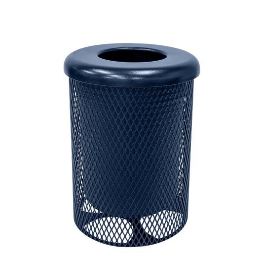 Weatherproof Metal Outdoor Trash Receptacles - Coated Outdoor Furniture