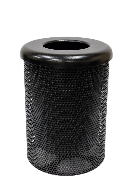 Weatherproof Metal Outdoor Trash Receptacles - Coated Outdoor Furniture