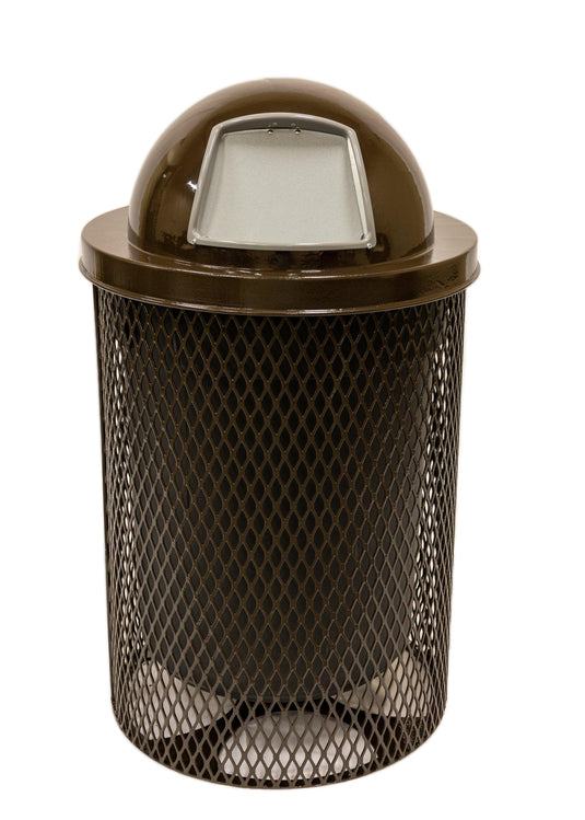 Weatherproof Metal Outdoor Trash Receptacles - Coated Outdoor Furniture