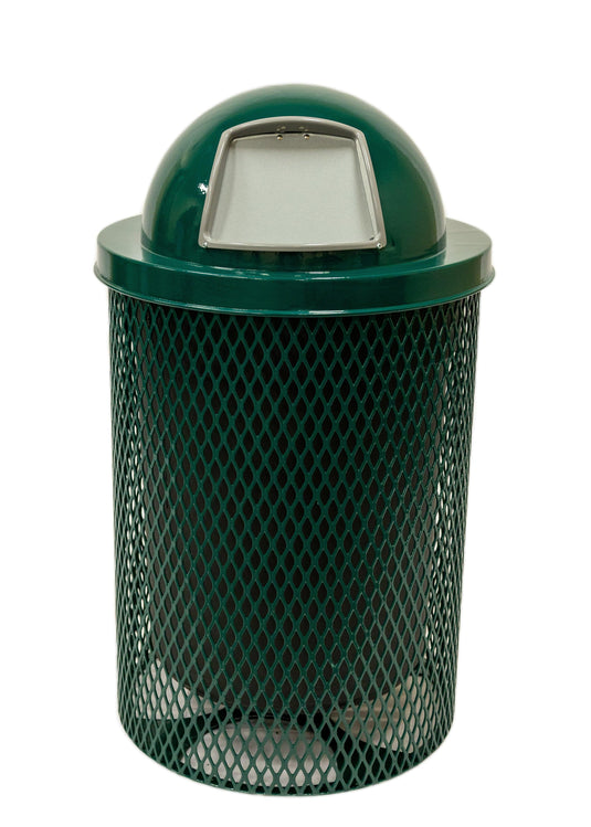 Weatherproof Metal Outdoor Trash Receptacles - Coated Outdoor Furniture