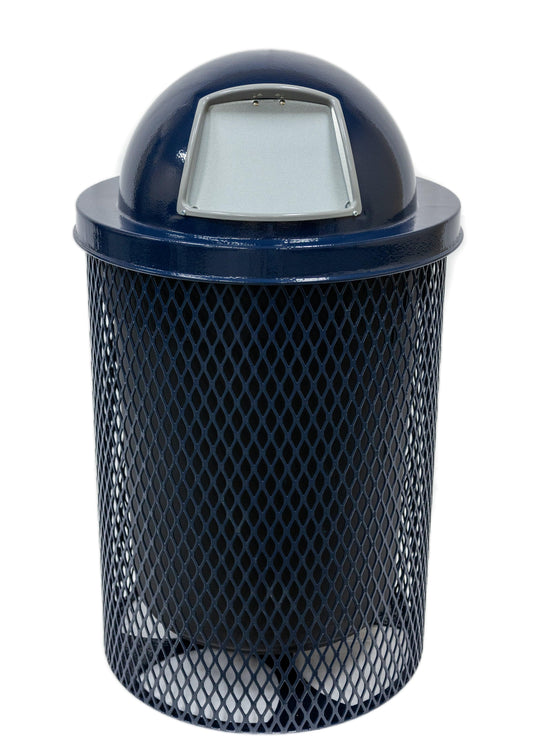 Weatherproof Metal Outdoor Trash Receptacles - Coated Outdoor Furniture